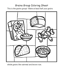 Grains Colouring Sheet Group Meals Grain Foods Coloring Sheets