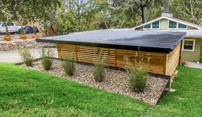 Visit www.buildwith.romanstone.com today and #buildwith roman. Modern Carport W Planters Modern Garage Austin Von Waterloo Outdoor Design Build Houzz