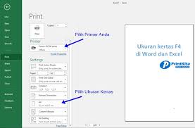 Cara Setting Ukuran Kertas F4 Folio Di Ms Word Dan Excel
