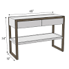 The standard height of a console table, a furniture piece that is both functional and decorative, is around 30 inches. 1