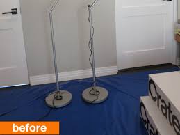 Desk lamp table lamp house lamp lamp makeover old picture frames contemporary floor lamps concrete lamp bedroom lamps trends. Before After 15 Ikea Hack Turns These Floor Lamps From Drab To Fab Apartment Therapy