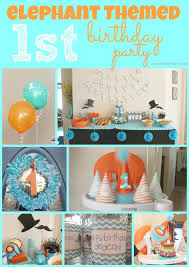 Elephant Themed 1st Birthday Party Our Knight Life 1st Birthday Parties Birthday Themes For Boys Kids Themed Birthday Parties