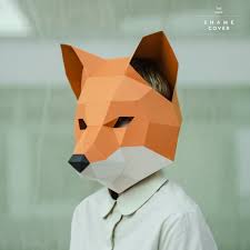 Make Fox Maskdiy Animal Head3d Polygon Masksinstant Pdf Etsy Fox Mask Diy Cat Mask Diy Fox Mask