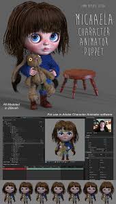 Michaela Adobe Character Animator Puppet Zbrush Character Character Puppets