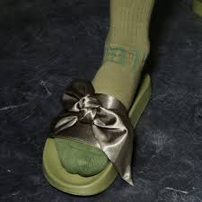 Rihanna S Satin Fenty Puma Slides Are Launching Next Week Allure