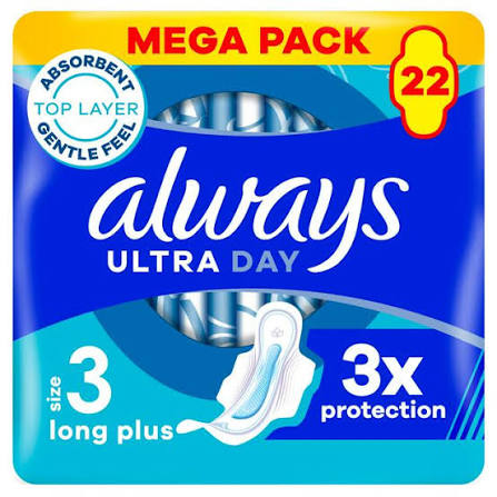 Always Ultra Sanitary Towels Day & Night with Wings, Size 3 x22 |  Sainsbury's