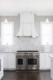White French Range Hood With Stainless Steel Trim Transitional Kitchen In 2020 Kitchen Remodel Grey Kitchens New Kitchen