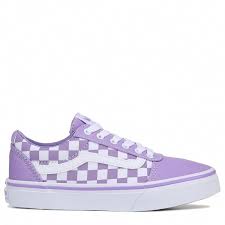 Black And White Checkered Vans Kids Vans Kids Ward Sneaker Pre Grade School Shoes Checkerboard Purple Kid Shoes Purple Vans Vans Kids