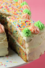 Colorful And Festive Vegan Funfetti Cake This Gorgeous Light And Fluffy Moist And Vanilla Flavored Cake Vegan Vanilla Cake Funfetti Cake Vegan Cake Recipes