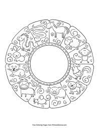 Use these great colouring pages to inspire learning on the chinese zodiac and animals from the legend. The Chinese Zodiac Coloring Page Free Printable Pdf From Primarygames