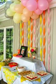 Quick Easy Simple Birthday Decoration Ideas At Home Lizzie S First Birthday Party Party Decorations Kids Party First Birthday Parties