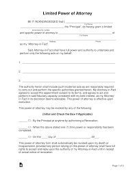 I am writing this letter on behalf hdfc bank to confirm that mr. Free Limited Special Power Of Attorney Forms Pdf Word Eforms