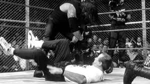 The undertaker grabbed the referee, and won after a slow count. 10 Sickest Spots In The Iconic Undertaker Vs Mankind Hell In A Cell Match Page 7