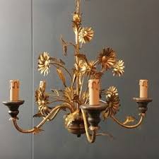 French Gold Flower Chandelier 1970 S Flower Chandelier Hanging Ceiling Lights Ceiling Lights