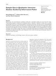 We did not find results for: Pdf Sample Size In Qualitative Interview Studies Guided By Information Power