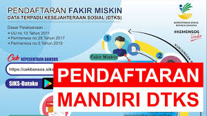 Cara Daftar Secara Mandiri Data Terpadu Kesejahteraan Sosial Dtks Youtube