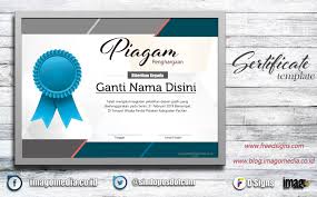 Download blue certificate design template in geometric shape for. Contoh Desain Sertifikat Piagam Penghargaan Modern Keren Terbaru Imago Media Home Of Creativity