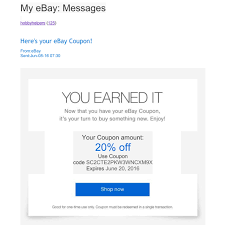 My 20 Off Ebay Coupon That I Earned By Selling Di The Ebay Community