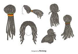 Dreadlocks Hairstyle Vector Hair Vector Vector Art Vector