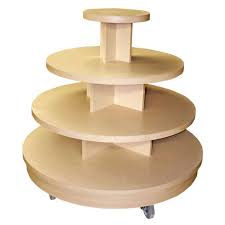 Maple 4 Tier Round Table Retail Display Tables Jewelry Table Display Retail Display Window Display Design