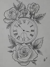 Tatowierung R Tattoo Alte Uhr Tattoo Tatowierungen Rosen Tattoo Uhr
