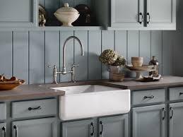 The kohler whitehaven is one of the most popular farmhouse kitchen sinks you can buy today—in fact, the the adams farmhouse sink is 33 x 22 x 9 inches, and it's made from pure solid copper. Standard Plumbing Supply Product Kohler K 6487 Ff Whitehavena Self Trimminga 29 11 16 X 21 9