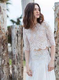 This unique gown alternative is made of a topper and skirt, made of tulle and. 24 Beautiful Crop Top Wedding Dresses Separate Wedding Dress