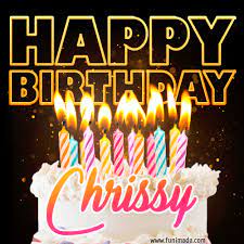 Chrissy Animated Happy Birthday Cake Gif Image For Whatsapp Download On Funimada Com