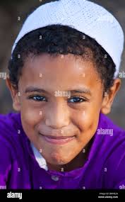 Garçon musulman, l'île de Lamu, Kenya Photo Stock