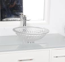 new design round crystal glass counter