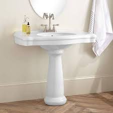 Pedestal Sink With Wide Ledge Google Search Pedestal Sink Pedestal Sink Bathroom Pedestal Sinks