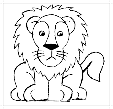 Lion Coloring Pages Preschool And Kindergarten Lion Coloring Pages Cute Cartoon Drawings Animal Coloring Pages