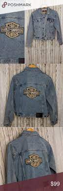 Harley Davidson Vintage Denim Jacket Sz M Vintage Denim Jacket Vintage Denim Denim Jacket