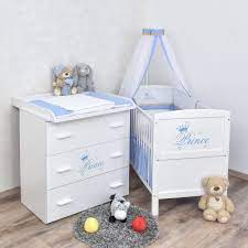 Kinderbett mit kommode mit matratze. Babyzimmer Babybett Prince 140 70 Wickelkommode Bettwasche Set Komplett Ebay