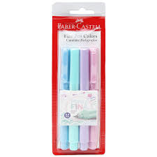 Caneta Faber Castell Fine Pen Pastel Caneta Fine Pen Pastel Faber Castell Fpb Tpzf Com 04 Cores Canetas De Caligrafia Coisas De Papelaria Canetas Para Lettering