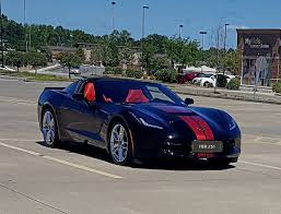 2016 Corvette C7 Z51 Black With Red Stripes And Interior Corvette Red Stripes Corvette C7