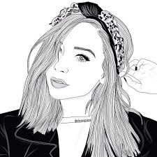 Outlines Alexaspizza Instagram Photos And Videos Liked On Polyvore Featuring Fillers Drawings Dessin Noir Et Blanc Dessins De Fille Dessin De Fille