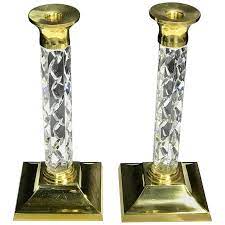 Want to find the perfect waterford crystal? Pair Of Midcentury Waterford Crystal And Brass Candlesticks For Sale At 1stdibs