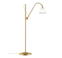 Bestlite BL3 floor lamp, S, brass - bone china