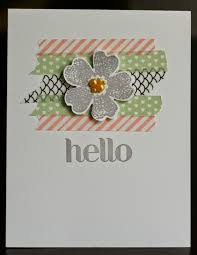 Dimensions for this project:1/2 sheet cherry cobbler4 x 5 1/4 garden green3 7/8 x 5 1/8 very vanillablog post for this project. Washi Tape Day 3 Cards Handmade Washi Tape Cards Greeting Cards Handmade