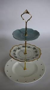How To Make A Vintage 3 Tier Cup Cake Plate Wedding Stand Diy Etsy Diy Cake Stand Cake Plates Vintage Cake Stands