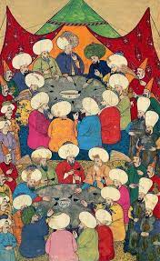 a banquet bir osmanli ziyafeti turkish art miniature art oriental art