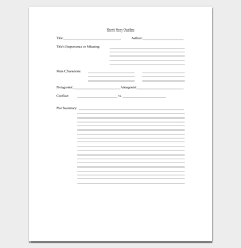 Blank Short Story Outline Template Pdf Story Outline Template Story Outline Novel Outline Template