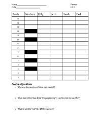 Dna Fingerprinting Murder Mystery Gel Electrophoresis Simulation