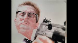 Michael Douglas, Falling Down, airbrush painting, time-lapse, Jan 2025