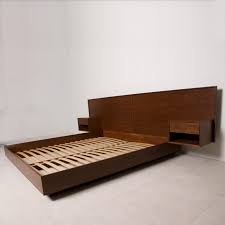 From shop donvincidesigns $ 12.95. Modern King Size Platform Bed With Floating Nightstands In Walnut At 1stdibs