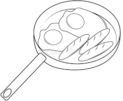 Fun coloring page for kids to color favorite fried egg ideas. Fried Eggs And Hotdog Coloring Page Stock Illustration Illustration Of Design Book 52718557