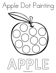 All 9 pages are located in one convenient pdf. Apple Dot Painting Coloring Page Twisty Noodle
