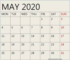 May 2020 Monthly Calendar Template Google Sheets Calendar Template Monthly Calendar Template T In 2020 Calendar Template Monthly Calendar Template Monthly Calendar