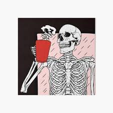 Beer tacos skeleton, beer sayingstacos christmasbeer drinking teamchristmas beer giftskeletonfunny tacosbeer giftalcoholdrinkingtacospartybeer lover skeleton, sad, alcohol, scary, creepy, halloween, line art, hand drawn, concept, spooky, sad skeleton, drunk, drunk skeleton, drink, beer, dare. Skeleton Drinking Art Board Prints Redbubble